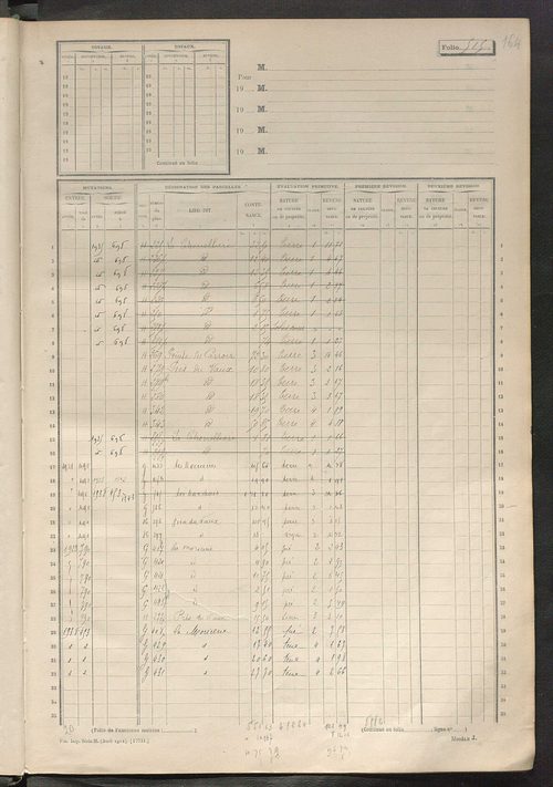 Matrice des propriétés non bâties, fol. 501 à 1100.