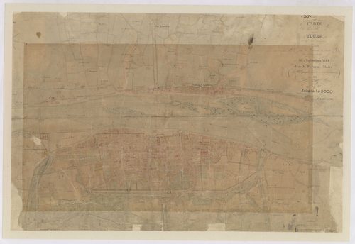 Carte de la ville de Tours