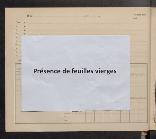 Tours. - Matrice des propriétés : Rue Blanqui n° 50 à Rue des Bons Enfants