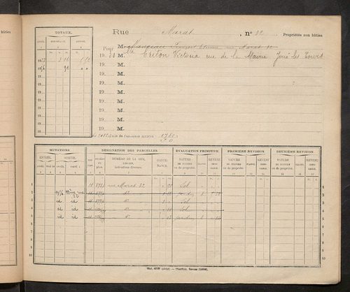Tours. - Matrice des propriétés : Impasse Marat à Boulevard Marchant-Duplessis n° 79