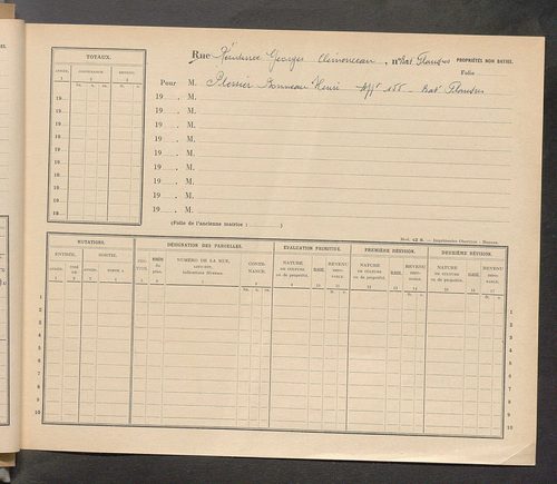 Tours. - Matrice des propriétés : Résidence Georges Clémenceau à Rue Georges Renaud