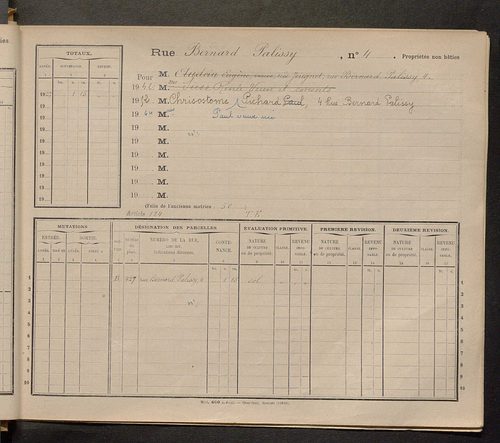 Tours. - Matrice des propriétés : Allée Bernardin de Saint-Pierre à Rue Blanqui n° 89