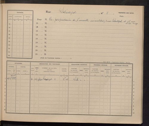 Tours. - Matrice des propriétés : Rue Sébastopol à Rue Stéphane Pitard n° 90
