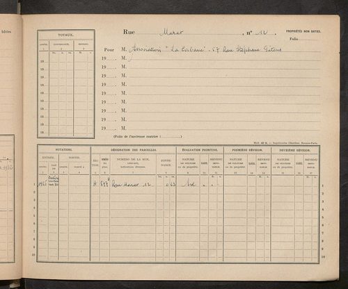 Tours. - Matrice des propriétés : Impasse Marat à Boulevard Marchant-Duplessis n° 79