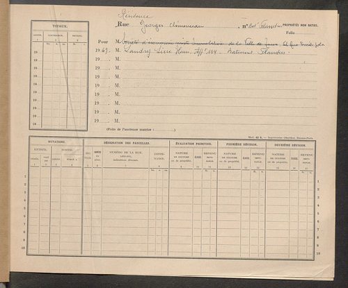 Tours. - Matrice des propriétés : Résidence Georges Clémenceau à Rue Georges Renaud