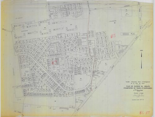 Zone d'habitation de Saint-Symphorien, 4e quartier (sections BS et BT)