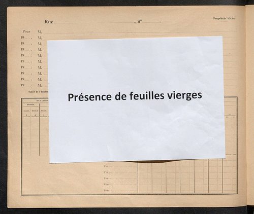 Tours. - Matrice des propriétés : Impasse d'Assas à Rue Auguste Chevallier