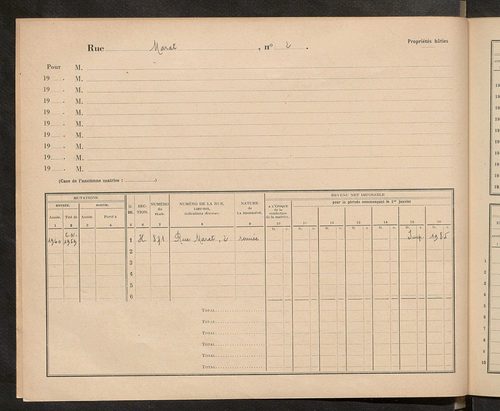 Tours. - Matrice des propriétés : Impasse Marat à Boulevard Marchant-Duplessis n° 79