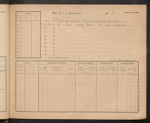 Tours. - Matrice des propriétés : Impasse Marat à Boulevard Marchant-Duplessis n° 79
