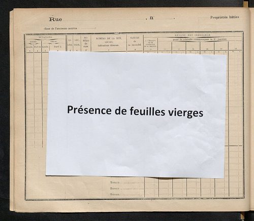Tours. - Matrice des propriétés : Rue Condorcet à Rue Delpérier