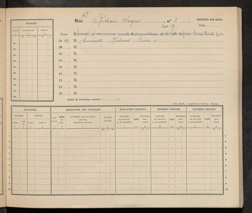 Tours. - Matrice des propriétés : Boulevard Richard Wagner à Rue Roger Salengro n° 79