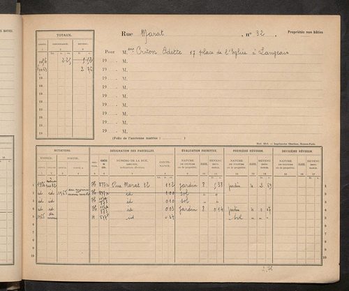 Tours. - Matrice des propriétés : Impasse Marat à Boulevard Marchant-Duplessis n° 79