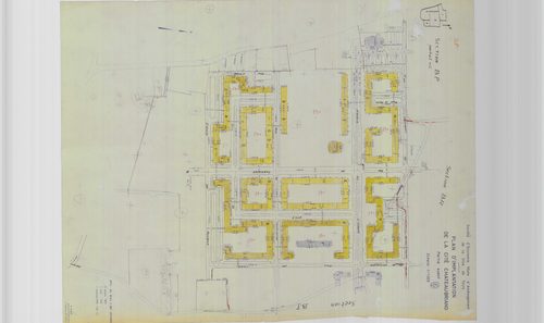 Zone d'habitation de Saint-Symphorien, Cité Chateaubriand, partie ouest : plan d'implantation (section BP)
