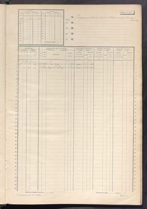 Matrice des propriétés non bâties, fol. 1089 à 1282.