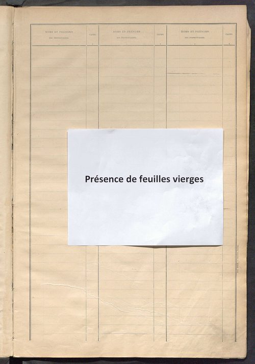 Matrice des propriétés bâties ; récapitulation ; table alphabétique des propriétaires.