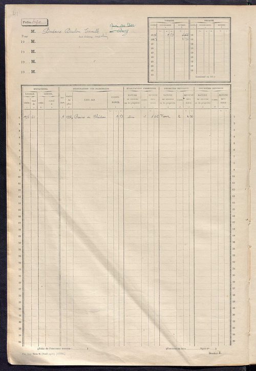 Matrice des propriétés non bâties, fol. 487 à 1086.