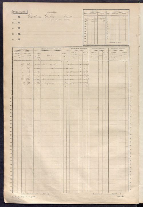 Matrice des propriétés non bâties, fol. 487 à 1086.