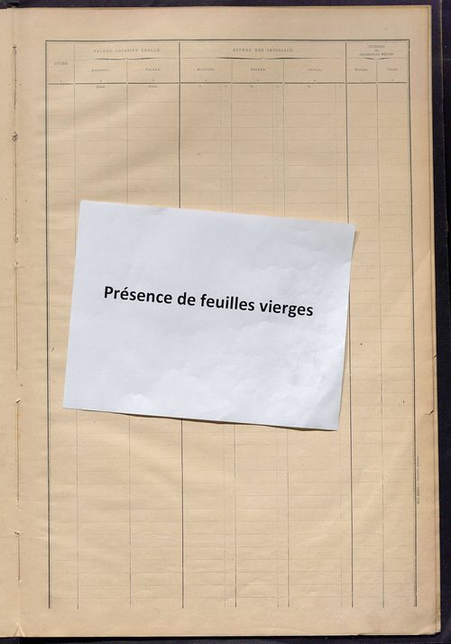 Matrice des propriétés bâties ; récapitulation ; table alphabétique des propriétaires.