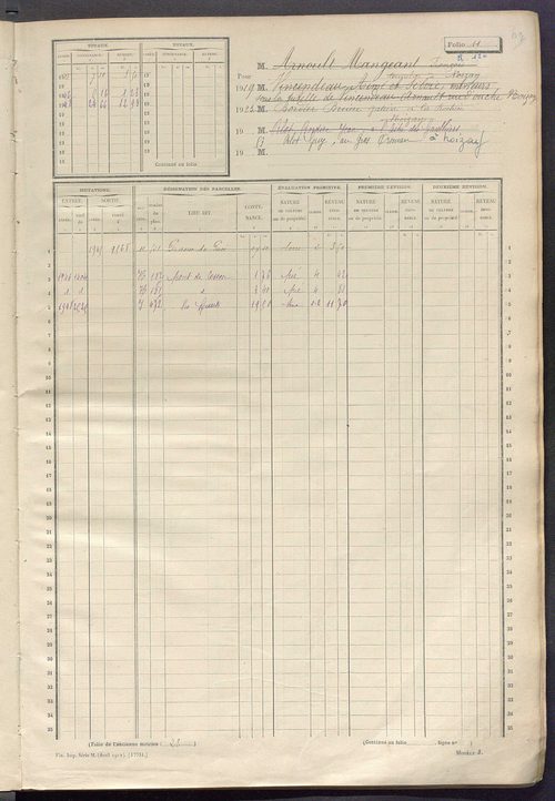 Matrice des propriétés non bâties, fol. 1 à 600.