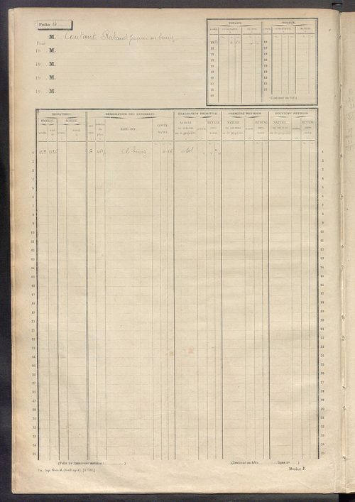 Matrice des propriétés non bâties, fol. 1 à 600.