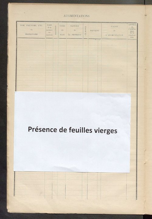 Matrice des propriétés bâties ; augmentations et diminutions, 1883-1891 ; séparation des revenus cadastraux afférents, pour l'année 1882, aux propriétés bâties et non bâties (état-balance) ; table alphabétique des propriétaires.