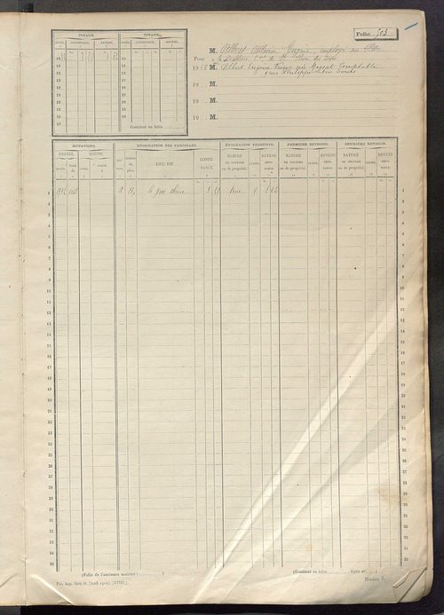 Matrice des propriétés non bâties, fol. 501 à 1100.