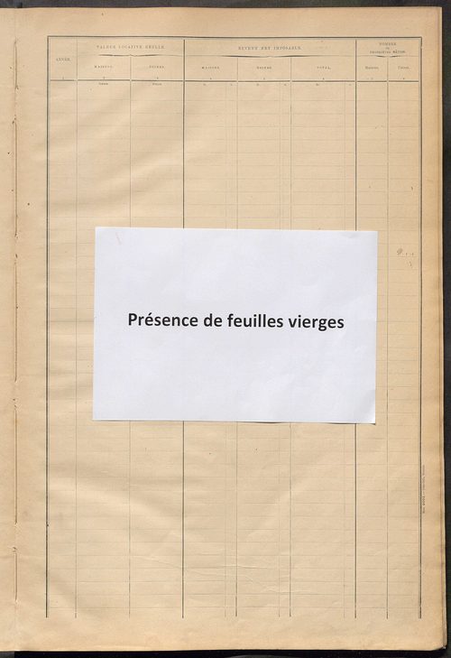 Matrice des propriétés bâties ; récapitulation ; table alphabétique des propriétaires.