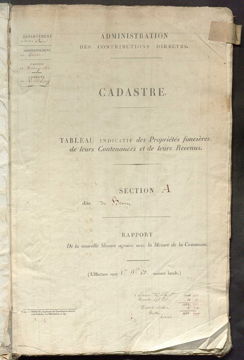 Etats de sections.