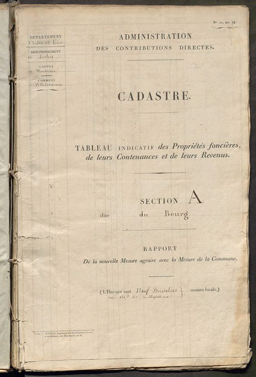 Etats de sections.