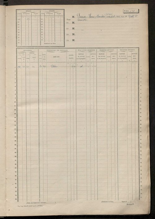 Matrice des propriétés non bâties, fol. 501 à 1000.
