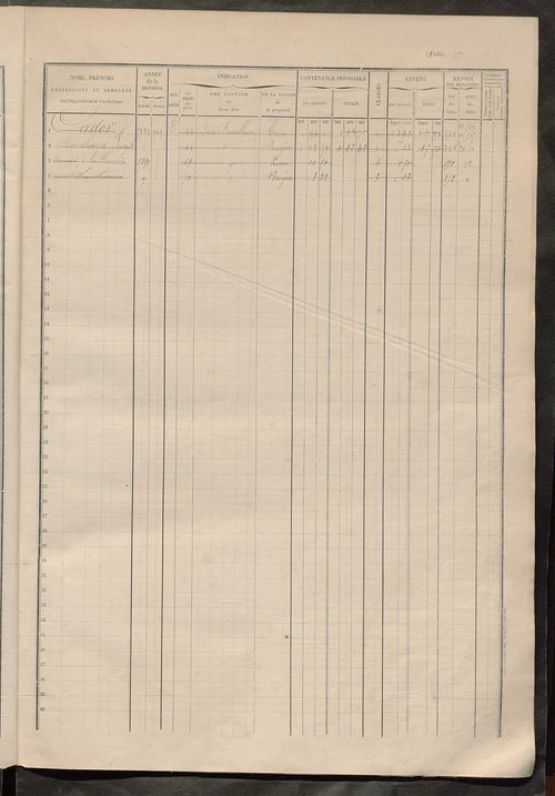Matrice des propriétés foncières, fol. 555 à 785.