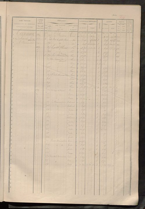 Matrice des propriétés foncières, fol. 555 à 785.