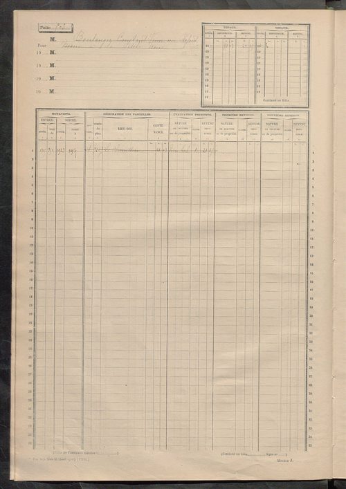 Matrice des propriétés non bâties, fol. 492 à 675.
