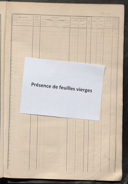 Matrice des propriétés foncières, fol. 555 à 785.
