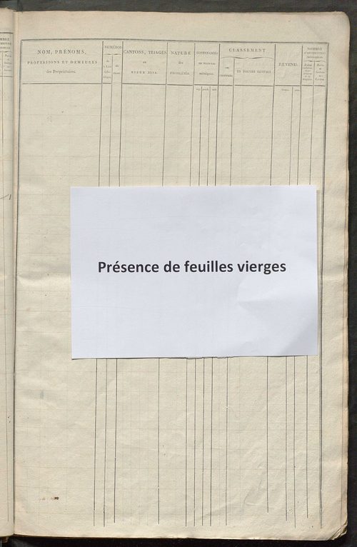 Etats de sections.