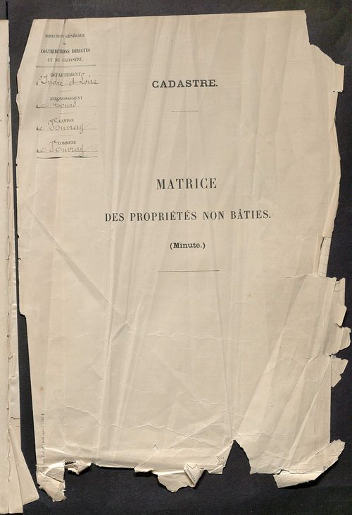 Matrice des propriétés non bâties : tableau présentant les augmentations et les diminutions survenues dans la matière imposable ; récapitulation ; table alphabétique des propriétaires.