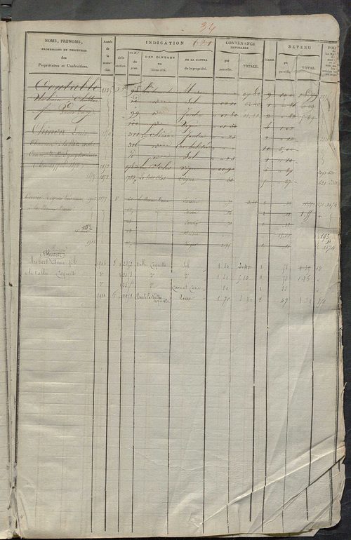 Matrice des propriétés foncières, fol. 619 à 1242.