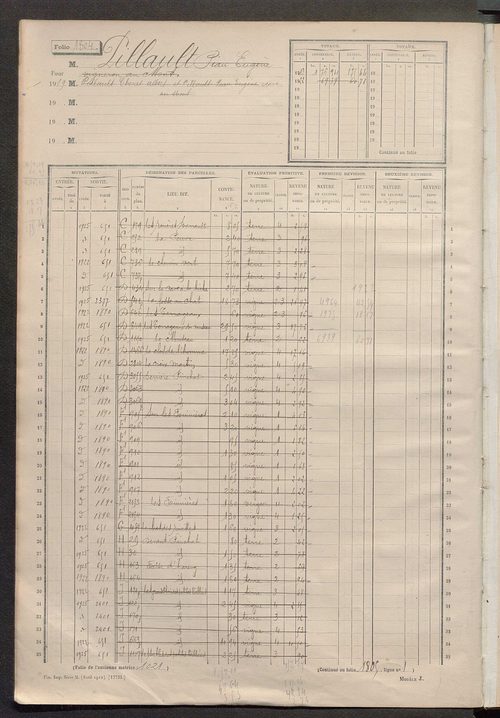 Matrice des propriétés non bâties, fol. 1793 à 2392.