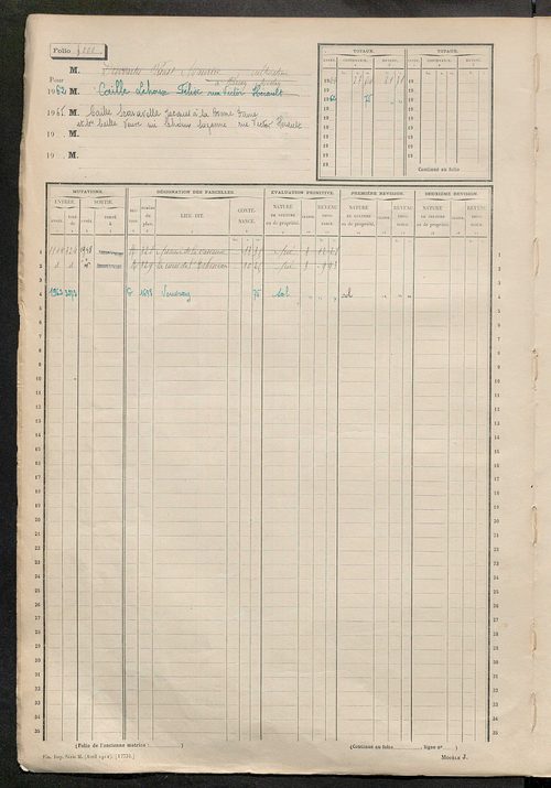 Matrice des propriétés non bâties, fol. 2993 à 3488.