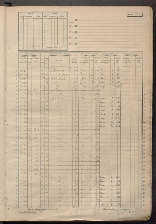 Matrice des propriétés non bâties, fol. 1793 à 2392.