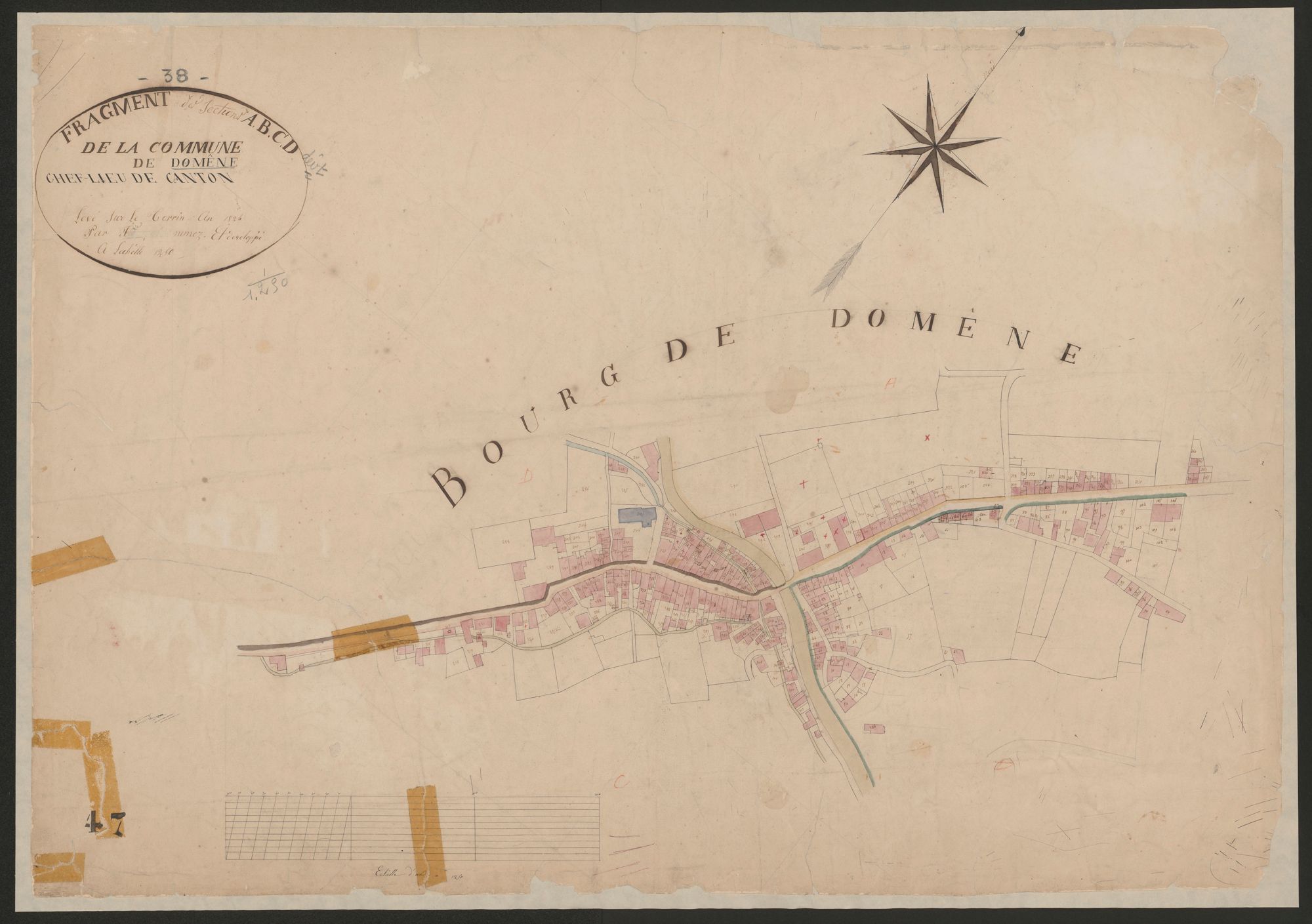 4P4/153 Fragments des sections A, B, C et D