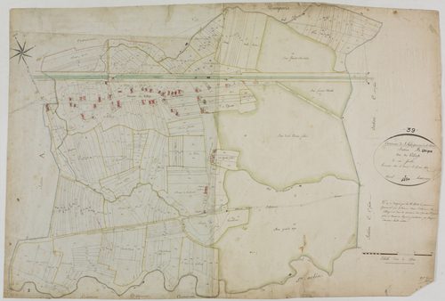 Abergement-La-Ronce, section B, Le Village.géomètre : Rosset et Morel