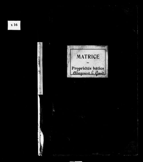 Matrice des propriétés bâties