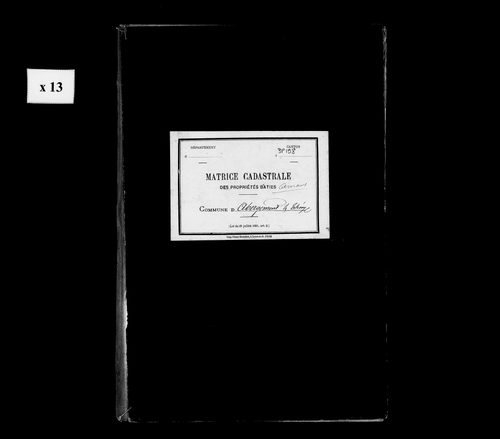 Matrice des propriétés bâties
