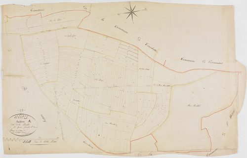 Alièze, section A, la Biolée, feuille 1.géomètre : Rosset aîné [1821]