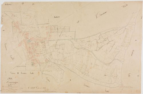 Amange, section A, le Village, feuille 2.géomètre : Grenier
