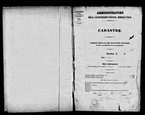 Etat de sections