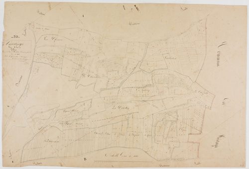 Amange, section A, le Village, feuille 1.géomètre : Grenier
