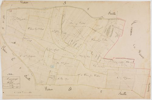 Amange, section B, les Bruyères, feuille 1.géomètre : Guyon