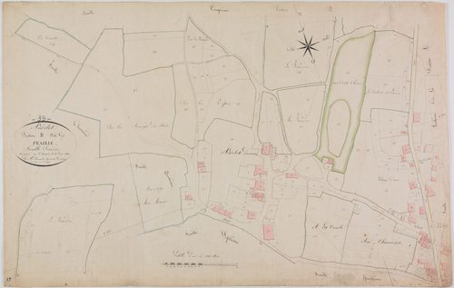 Andelot, section B, la Prairie, feuille 6.